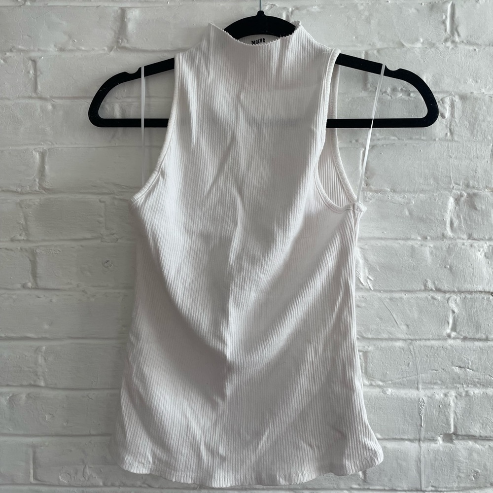 Mock neck ribbed tank